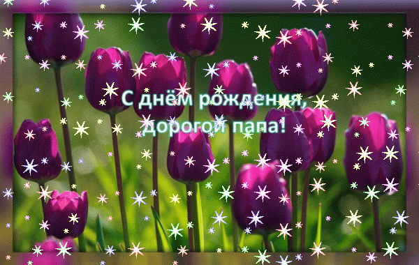 Хорошая анимационная GIF картинка «Звезды» с днём рождения Папе с пожеланиями «Открытка на зеленом фоне в день рождения для папы + стихотворение.» Поздравительная мерцающая GIF картинка «Звезды» с днём рождения Папе с пожеланиями «Открытка на зеленом фоне в день рождения для папы + стихотворение.»
